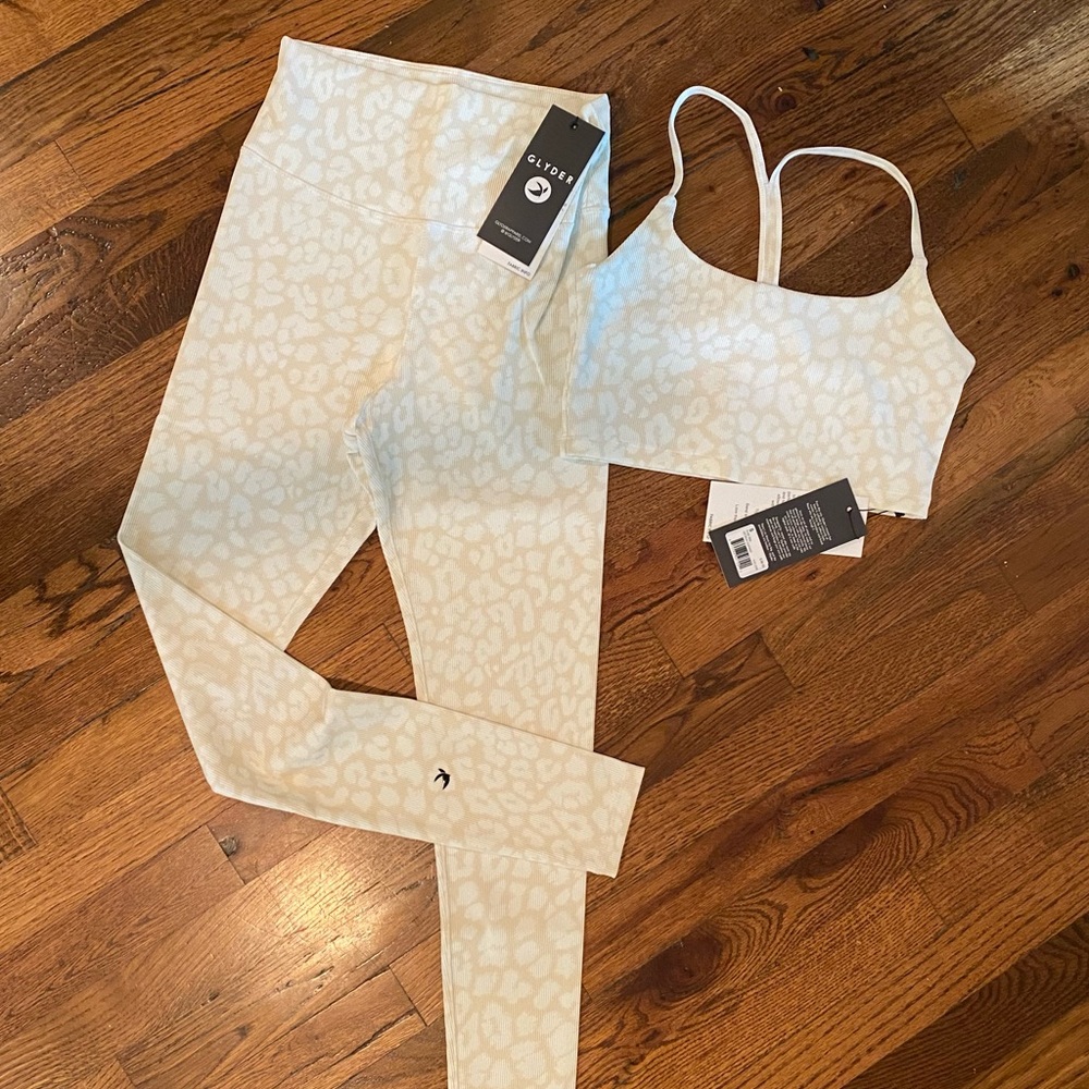 NWT - Glyder Leopard Legging & Bra Set